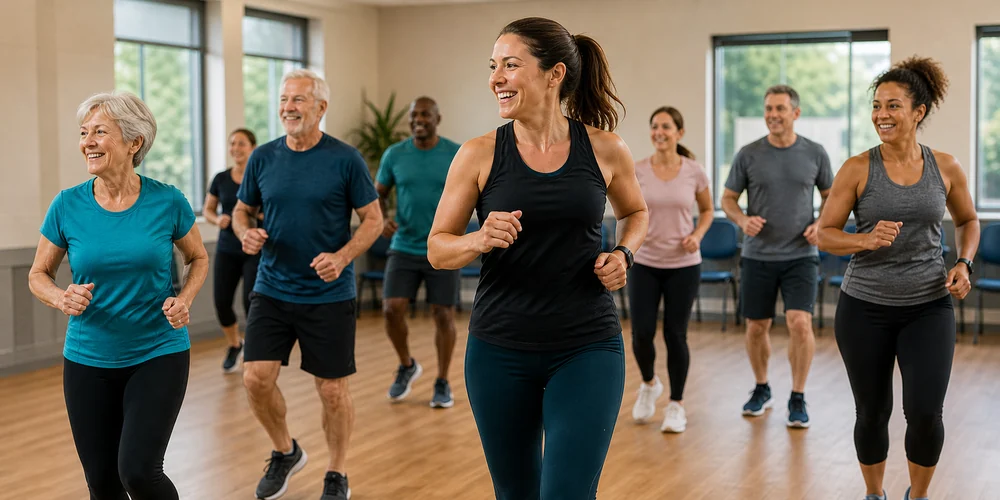 A friendly community fitness session